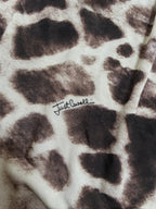 Just Cavalli Giraffe Animal Blot Print Midi Dress - S