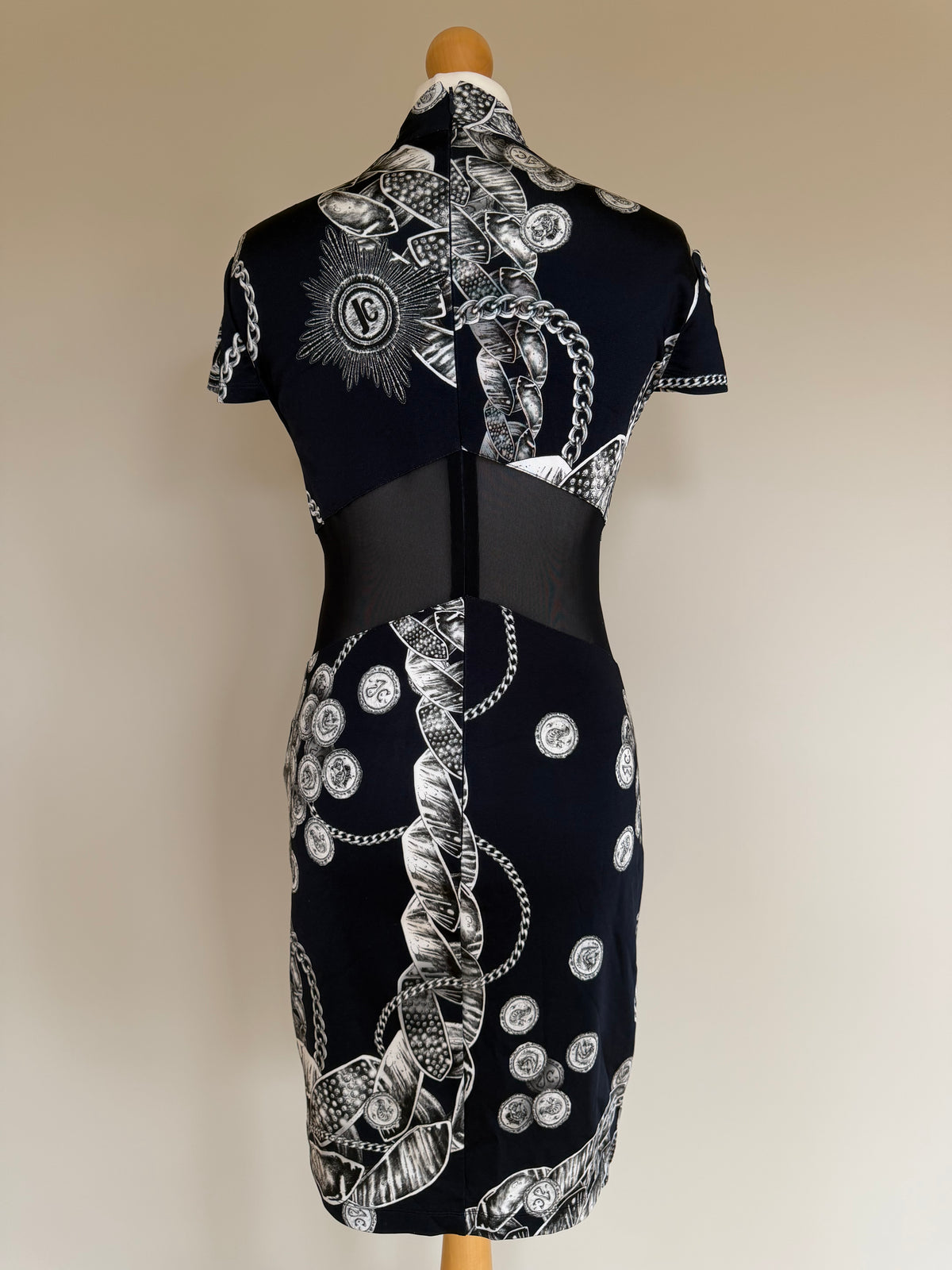 Just Cavalli Chain & Medallion Print Dress - M