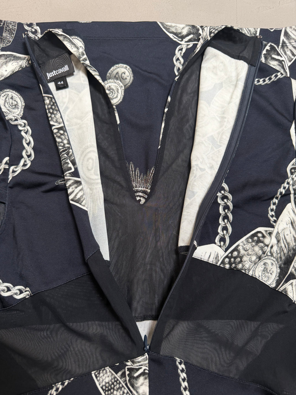 Just Cavalli Chain & Medallion Print Dress - M