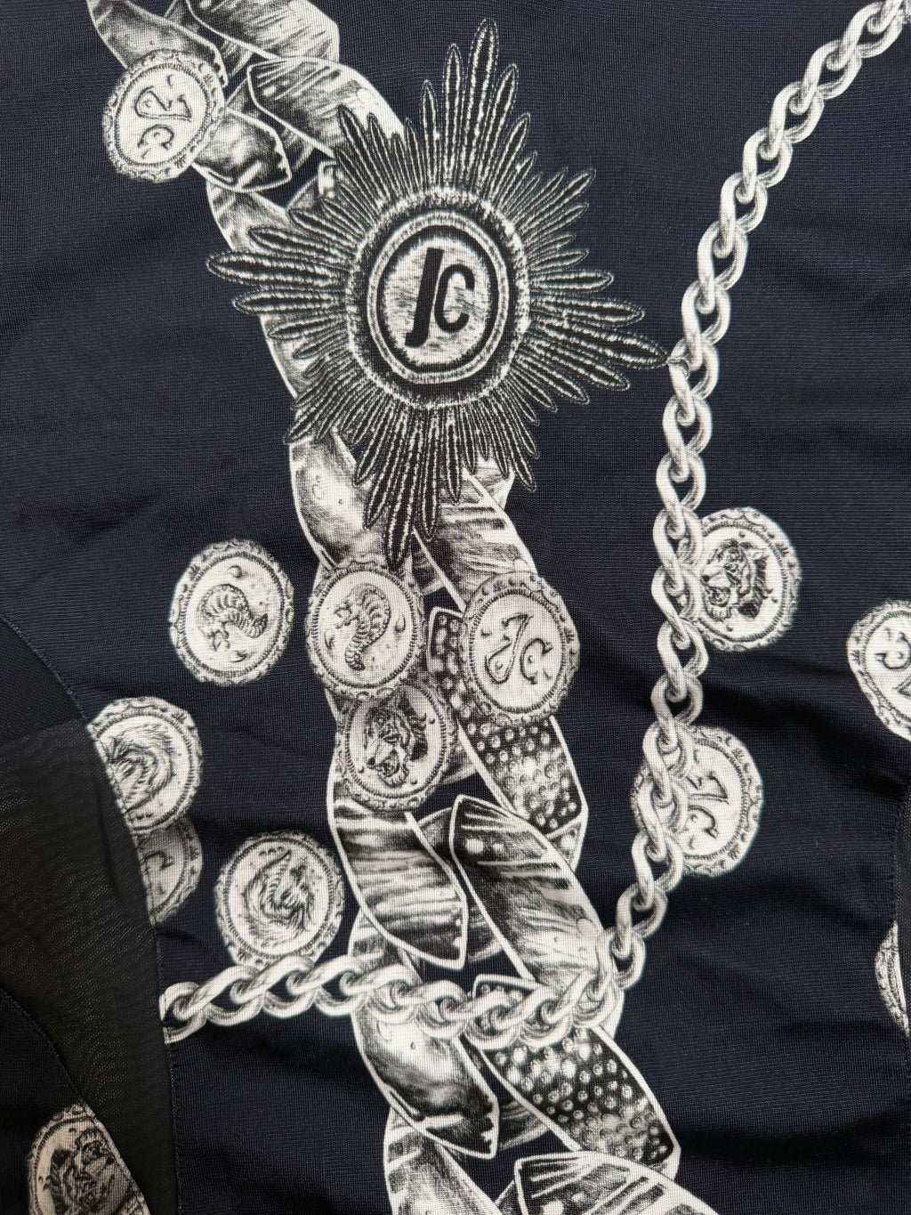 Just Cavalli Chain & Medallion Print Dress - M