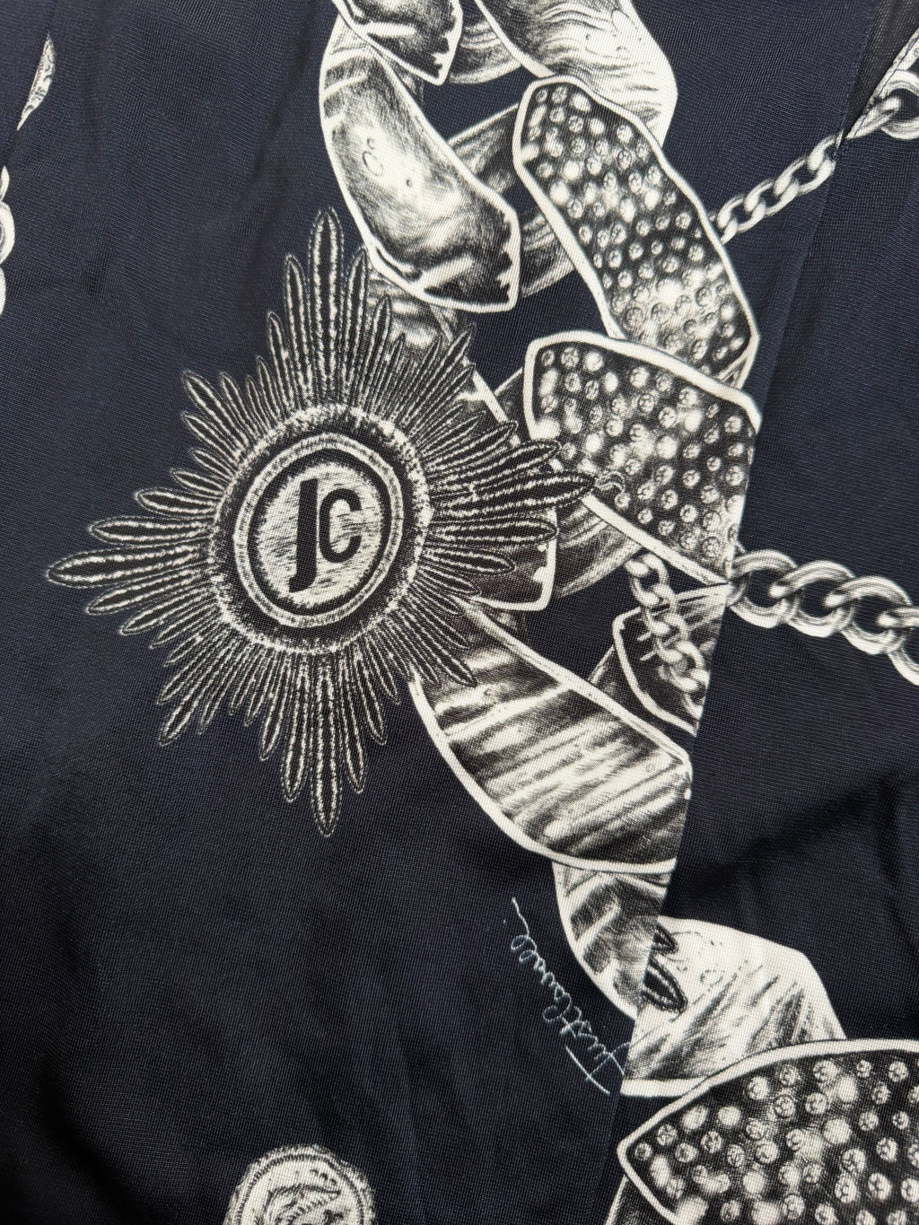 Just Cavalli Chain & Medallion Print Dress - M
