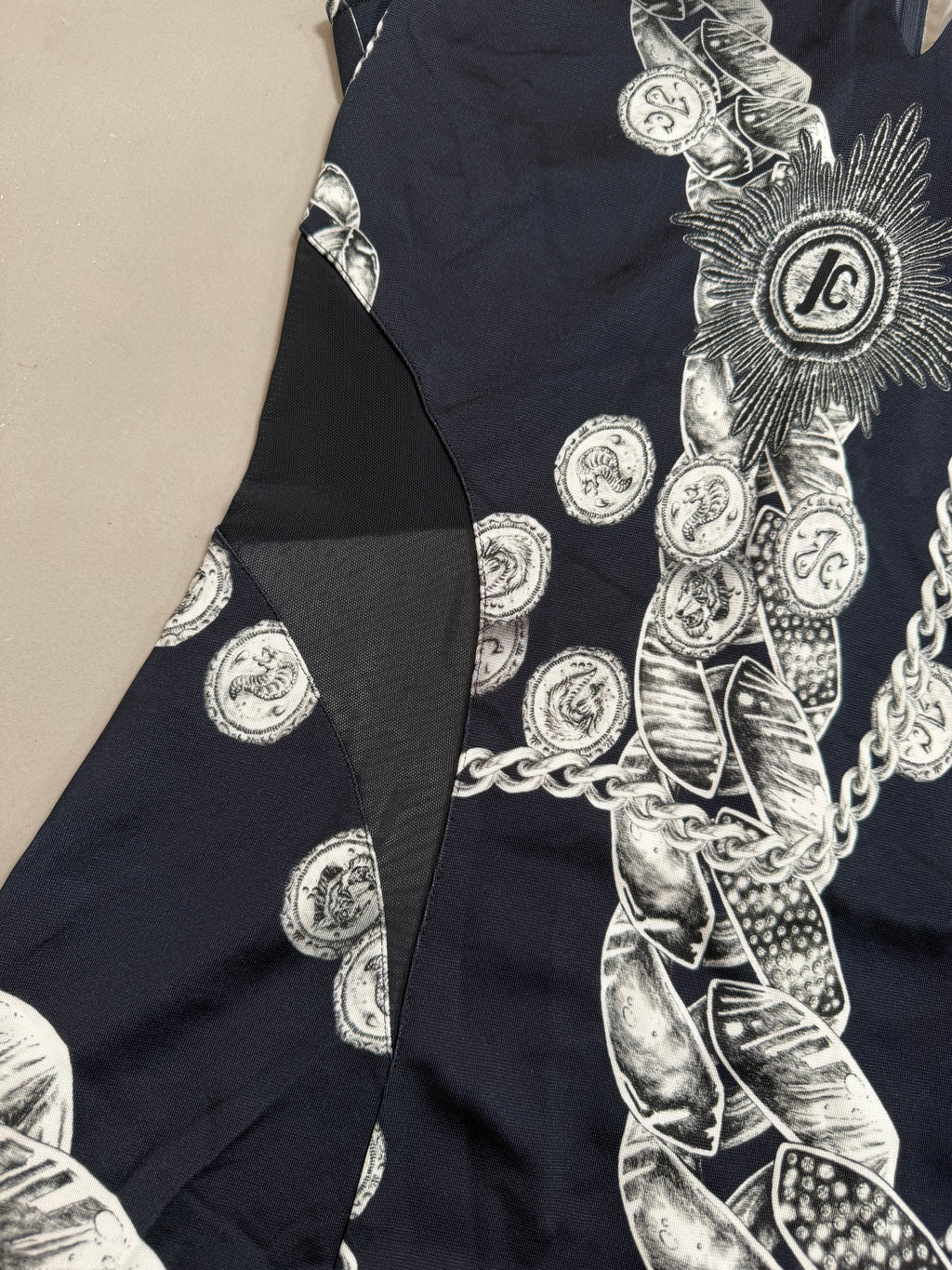 Just Cavalli Chain & Medallion Print Dress - M