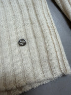 Gucci Off-White Ribbed Knit Turtleneck Jumper - M