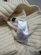Gucci Off-White Ribbed Knit Turtleneck Jumper - M