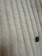 Gucci Off-White Ribbed Knit Turtleneck Jumper - M
