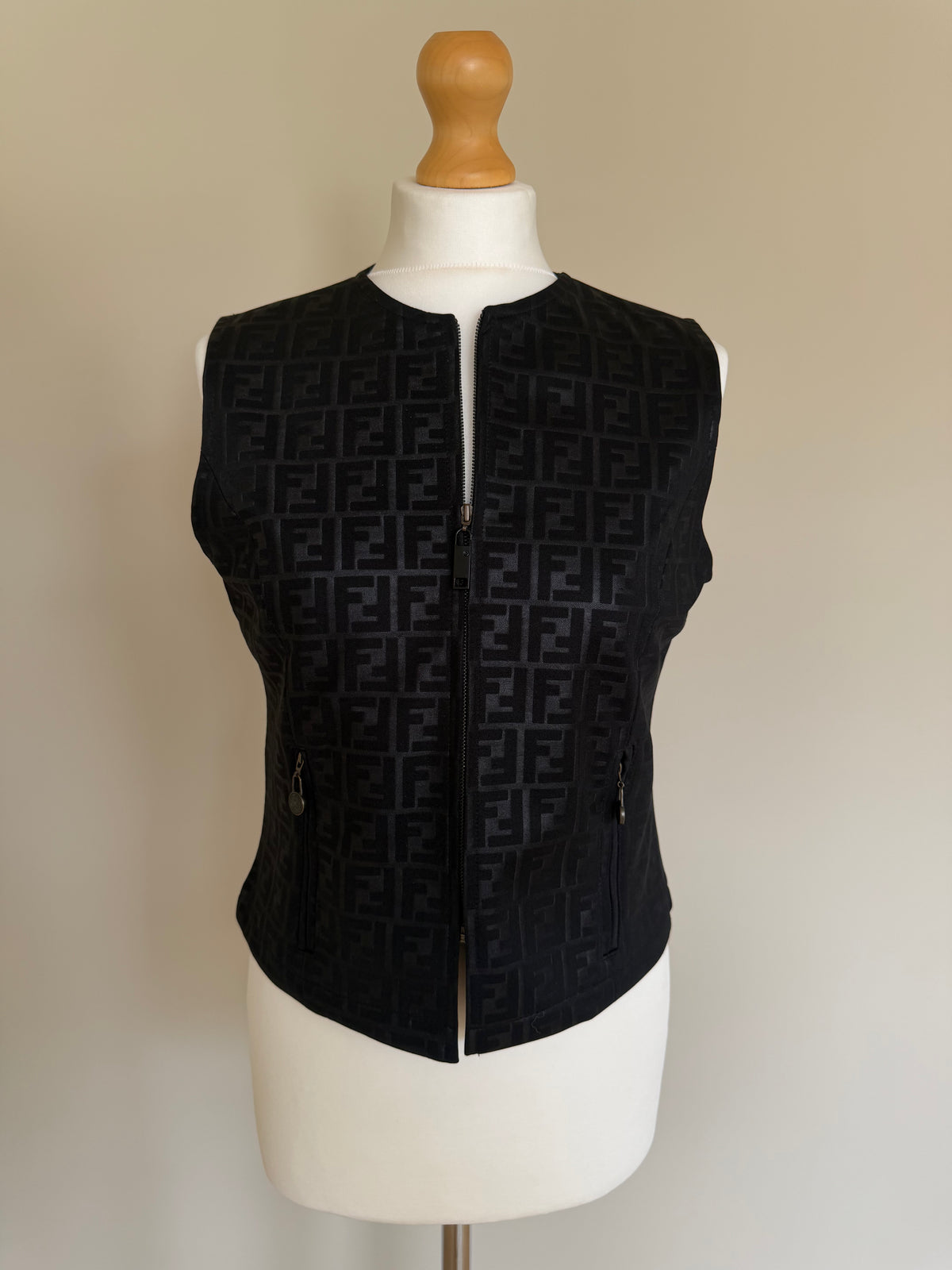 90's Fendi Zucca Logo Gilet Vest - S