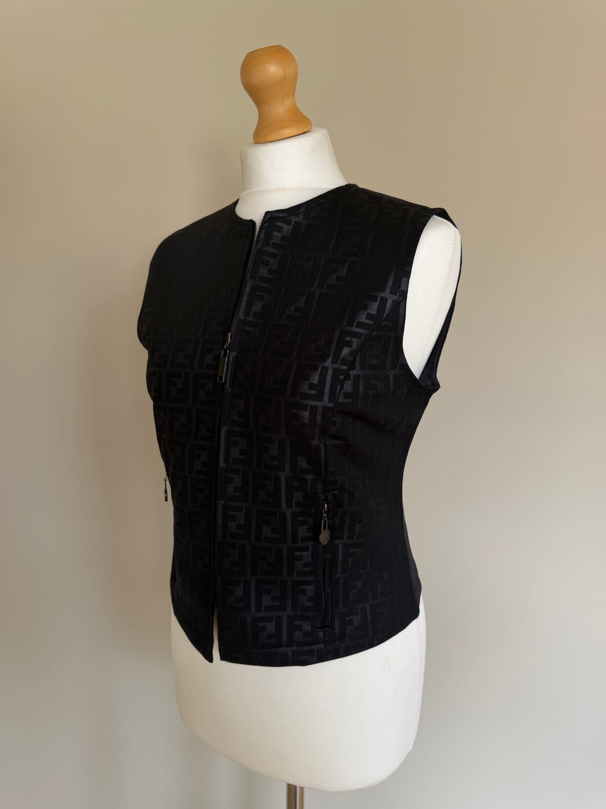 90's Fendi Zucca Logo Gilet Vest - S