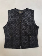 90's Fendi Zucca Logo Gilet Vest - S