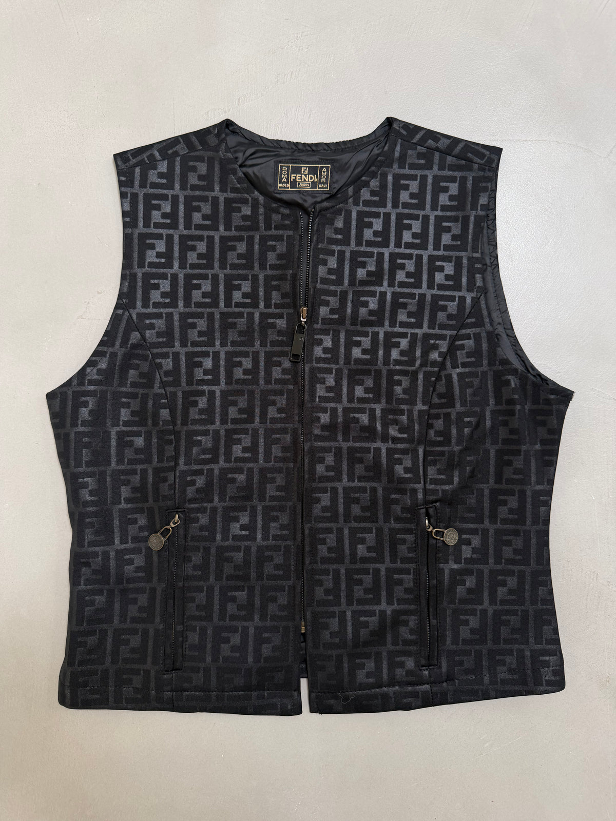 90's Fendi Zucca Logo Gilet Vest - S