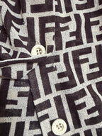 90's Fendi Mesh Logo Monogram Shirt - M