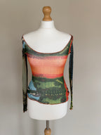 Jean Paul Gaultier Maille 'Banknotes Money' Mesh Top - M