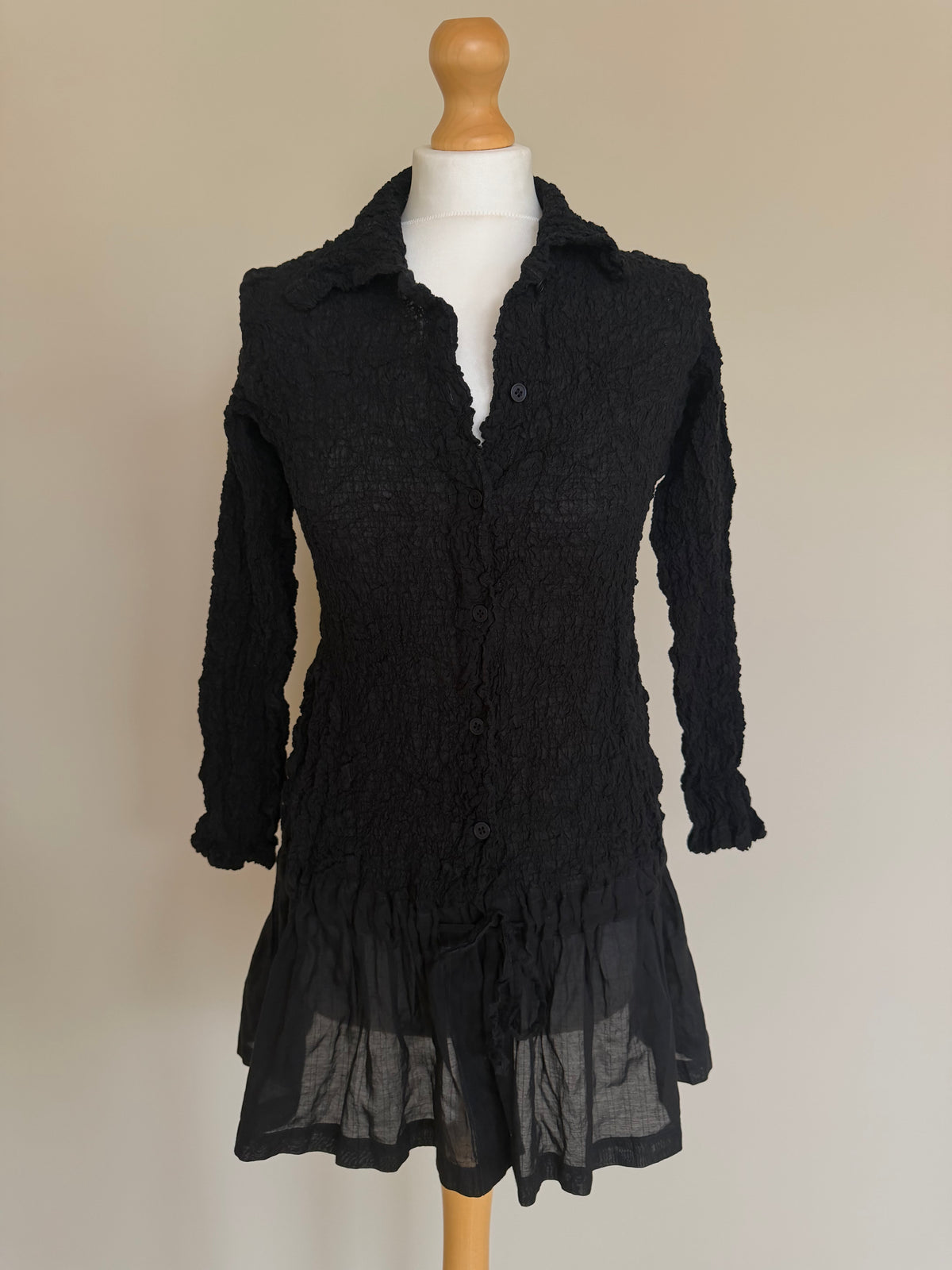 Issey Miyake Me SS01 Shirred Cauliflower Tunic Shirt - M