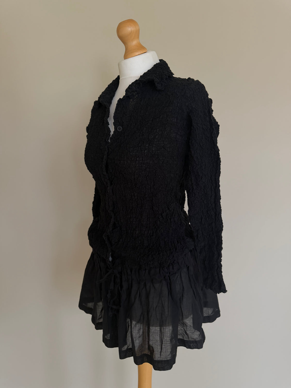 Issey Miyake Me SS01 Shirred Cauliflower Tunic Shirt - M
