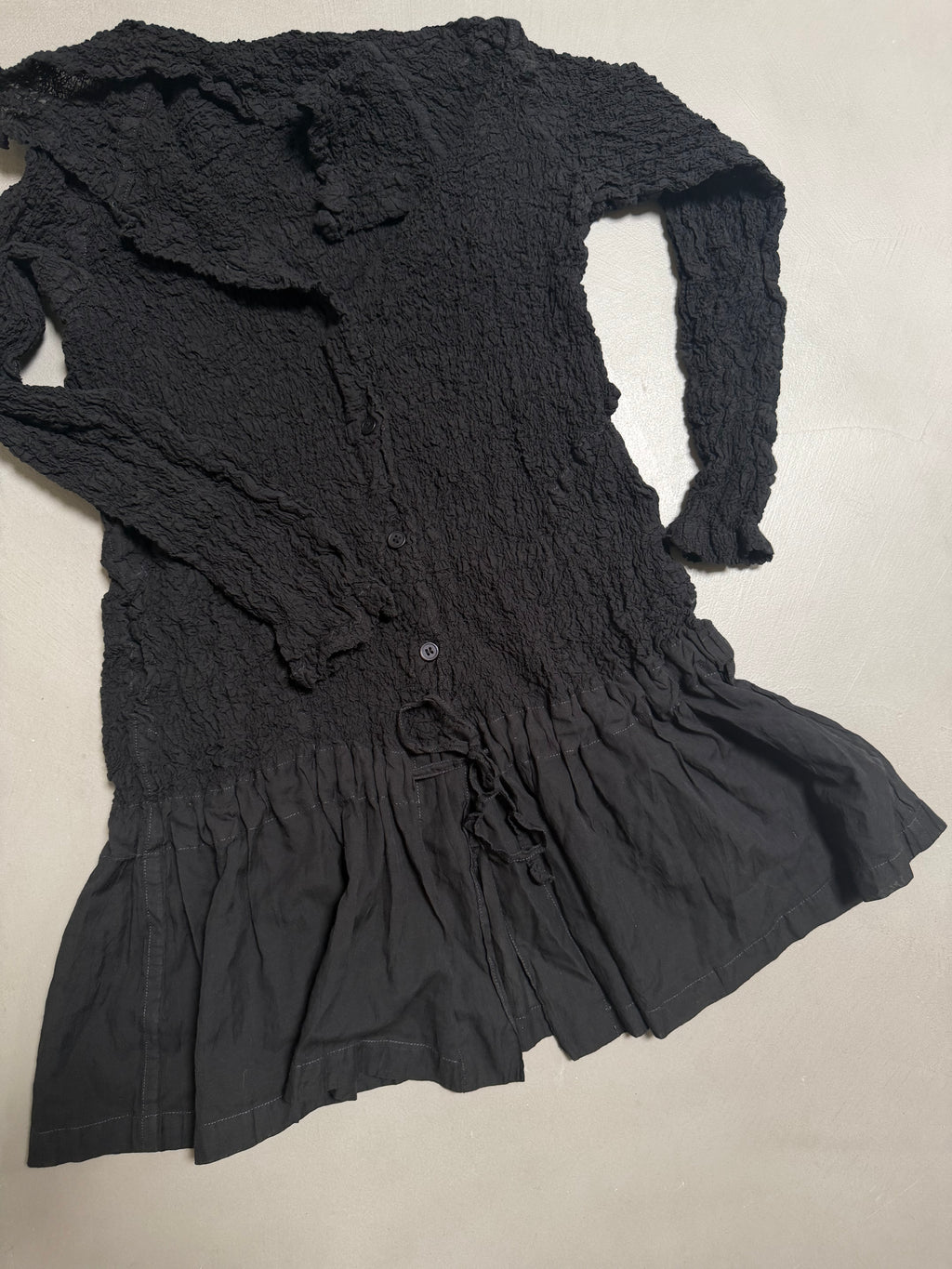 Issey Miyake Me SS01 Shirred Cauliflower Tunic Shirt - M