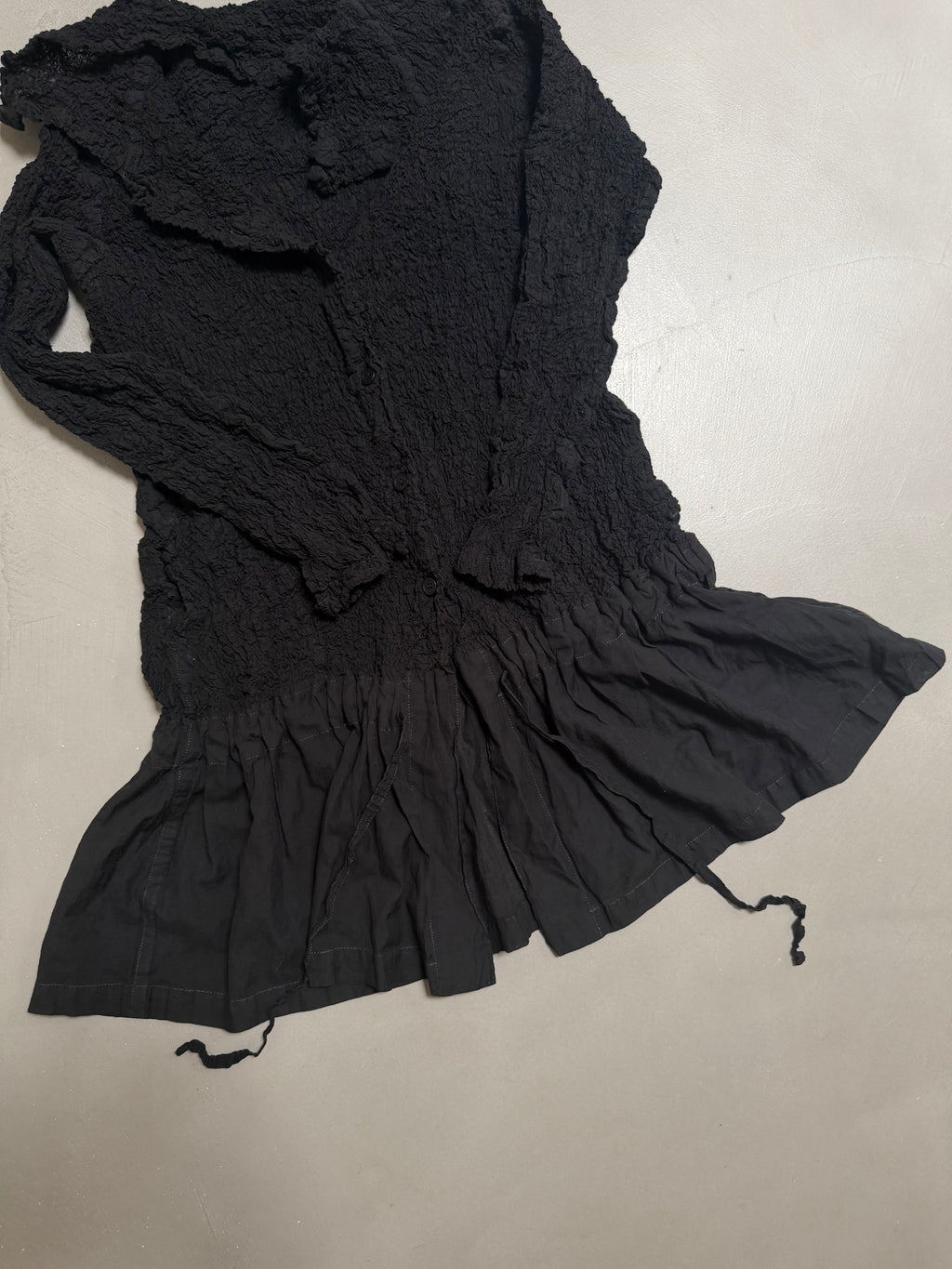 Issey Miyake Me SS01 Shirred Cauliflower Tunic Shirt - M