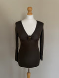 Gucci SS08 D-Ring Ruched Viscose Knit Top - XS