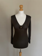 Gucci SS08 D-Ring Ruched Viscose Knit Top - XS