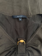 Gucci SS08 D-Ring Ruched Viscose Knit Top - XS