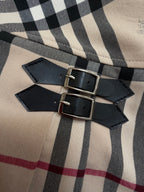 Burberry Vintage Check Buckled Kilt Skirt - M