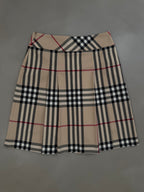 Burberry Vintage Check Buckled Kilt Skirt - M