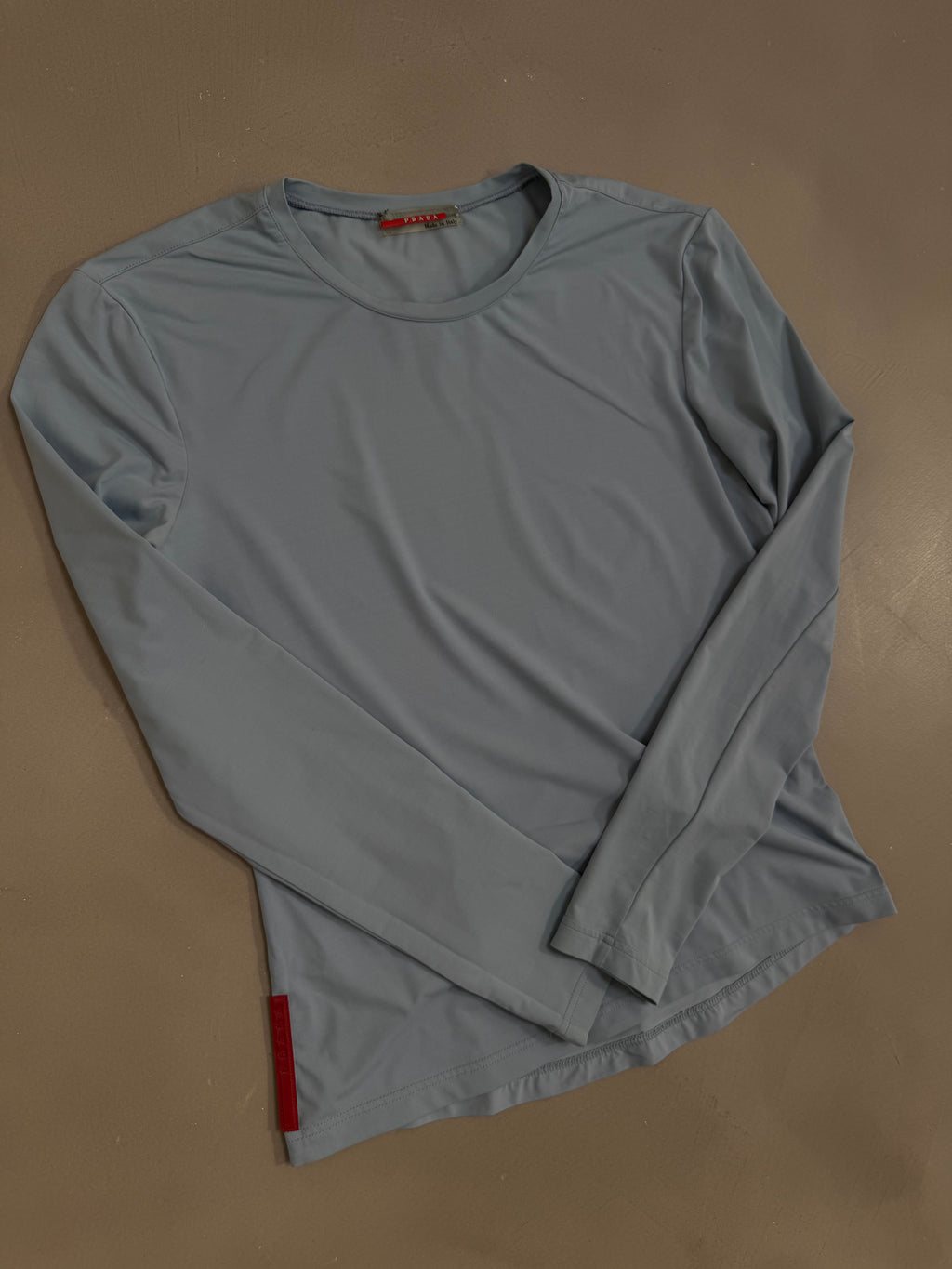 Prada Sport Linea Rossa Long Sleeve Technical Stretch Top - M