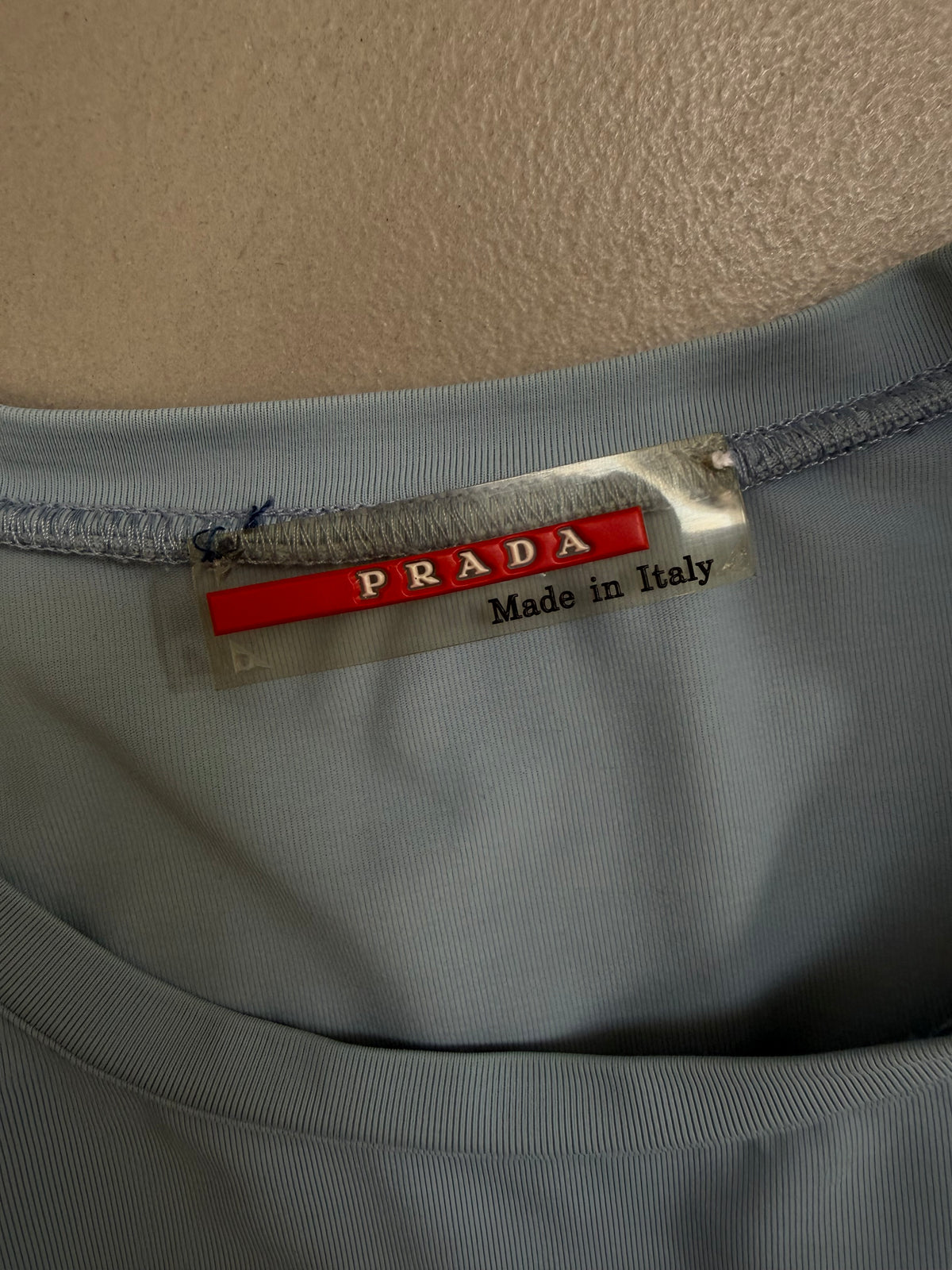 Prada Sport Linea Rossa Long Sleeve Technical Stretch Top - M