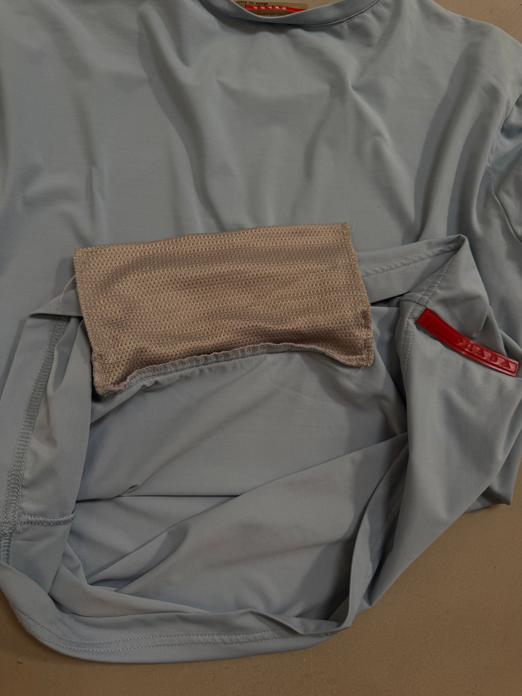 Prada Sport Linea Rossa Long Sleeve Technical Stretch Top - M