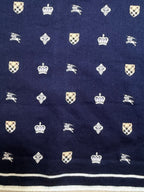 Burberry Heraldic Crest & Equestrian Knight Silk Scarf Pocket Square