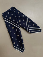 Burberry Heraldic Crest & Equestrian Knight Silk Scarf Pocket Square