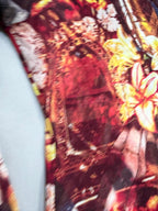 Jean Paul Gaultier Sacred Floral & Renaissance Mesh Powernet Top - S