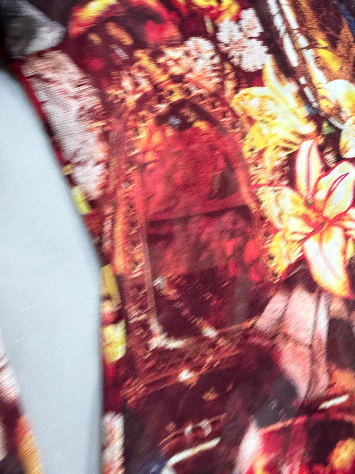 Jean Paul Gaultier Sacred Floral & Renaissance Mesh Powernet Top - S