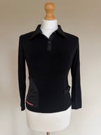 Prada Sport Linea Rossa Long-Sleeve Utility Polo Shirt - M