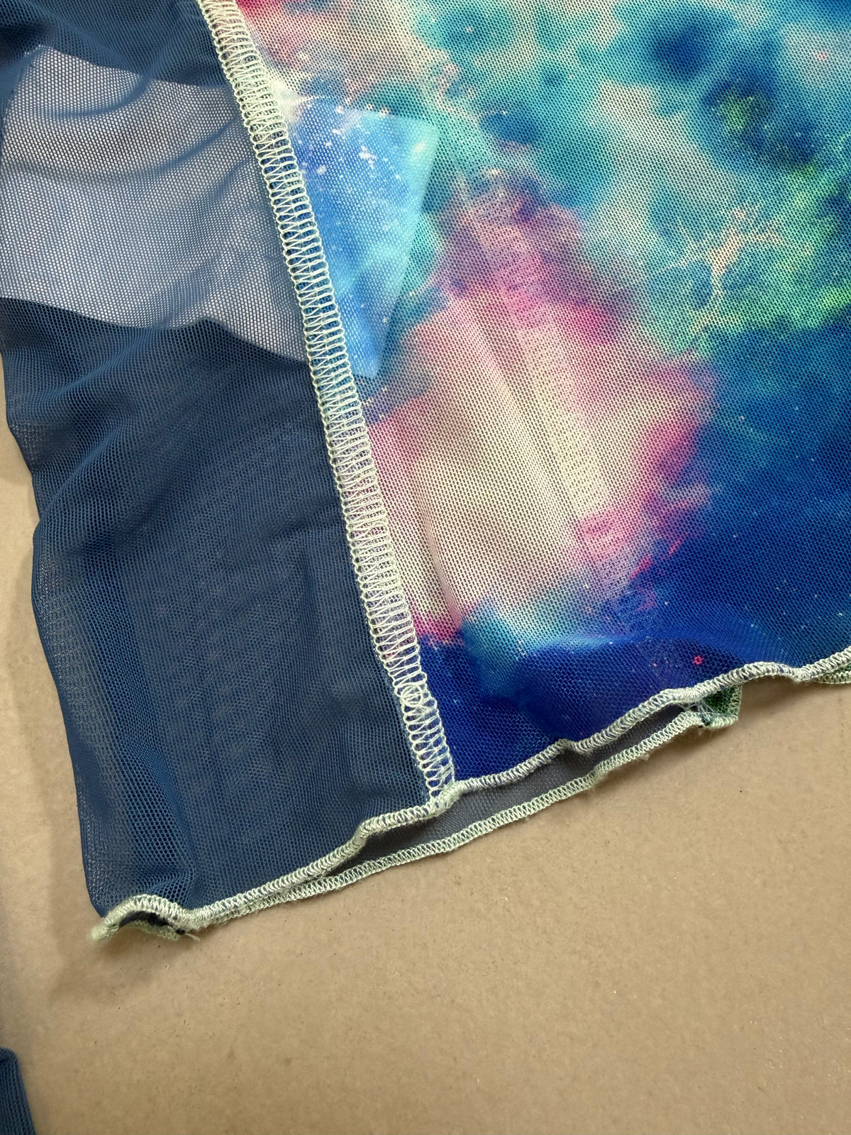 Versace Jeans Couture Galaxy Space Print Tulle Mesh Top - XS