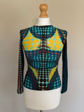 Jean Paul Gaultier SS1996 "Cyberdot" Powermesh Bikini Top - S