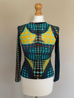 Jean Paul Gaultier SS1996 "Cyberdot" Powermesh Bikini Top - S