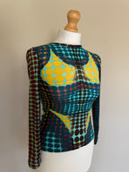 Jean Paul Gaultier SS1996 "Cyberdot" Powermesh Bikini Top - S