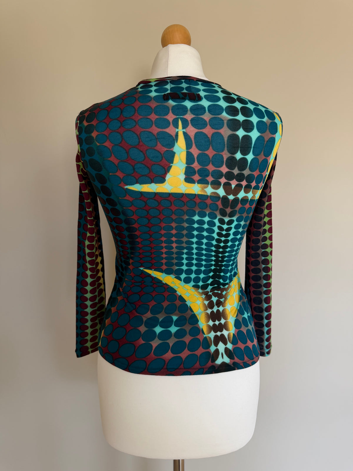 Jean Paul Gaultier SS1996 "Cyberdot" Powermesh Bikini Top - S
