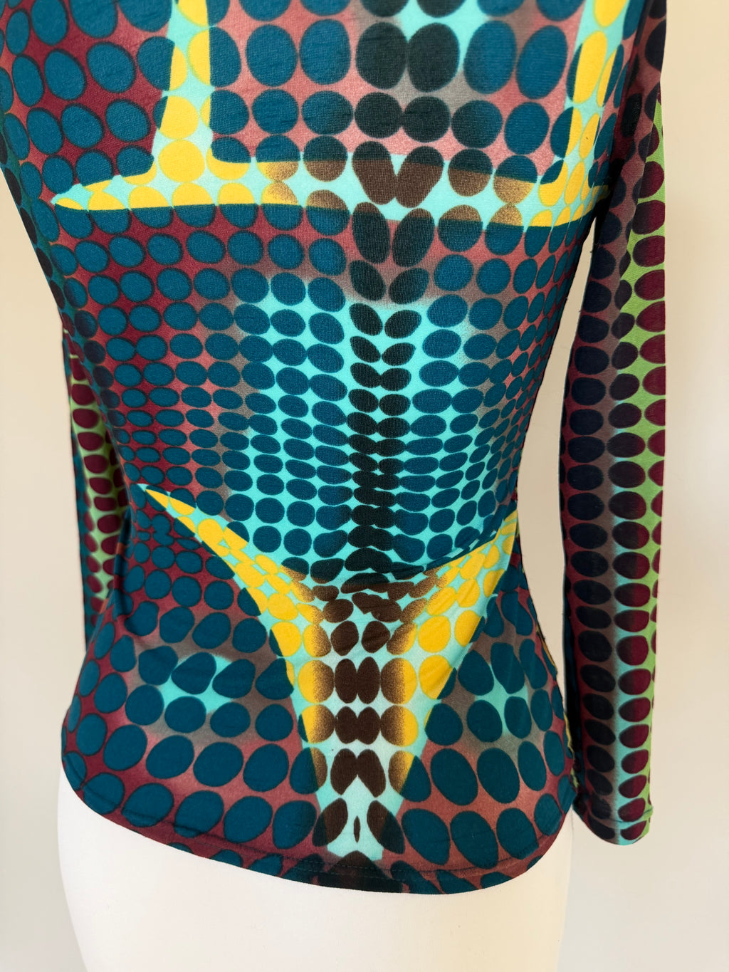 Jean Paul Gaultier SS1996 "Cyberdot" Powermesh Bikini Top - S
