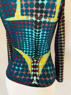 Jean Paul Gaultier SS1996 "Cyberdot" Powermesh Bikini Top - S
