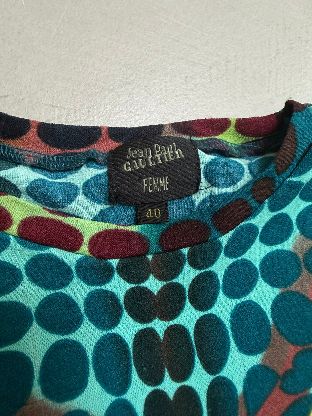 Jean Paul Gaultier SS1996 "Cyberdot" Powermesh Bikini Top - S