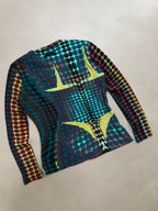 Jean Paul Gaultier SS1996 "Cyberdot" Powermesh Bikini Top - S