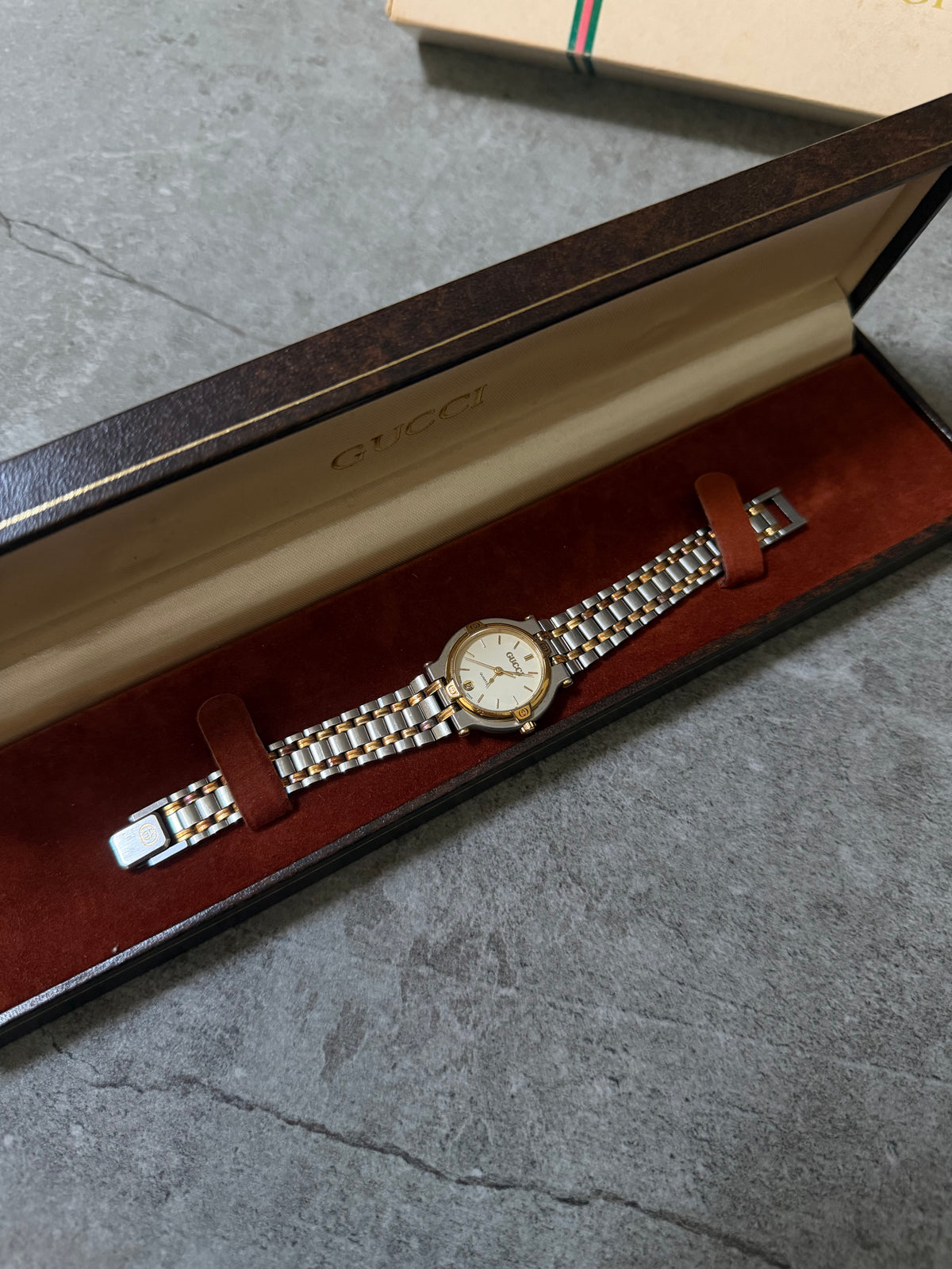 Gucci Vintage 9000L Two-Tone Ladies Watch Set