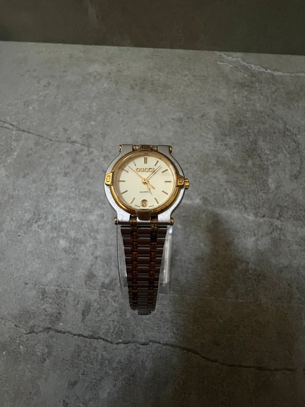Gucci Vintage 9000L Two-Tone Ladies Watch Set