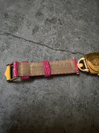 Gucci Vintage Gold 6300L Horsebit Pink Ladies Watch Set