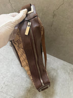 Gucci GG Monogram 1999 Canvas Leather Pocket Shoulder Bag