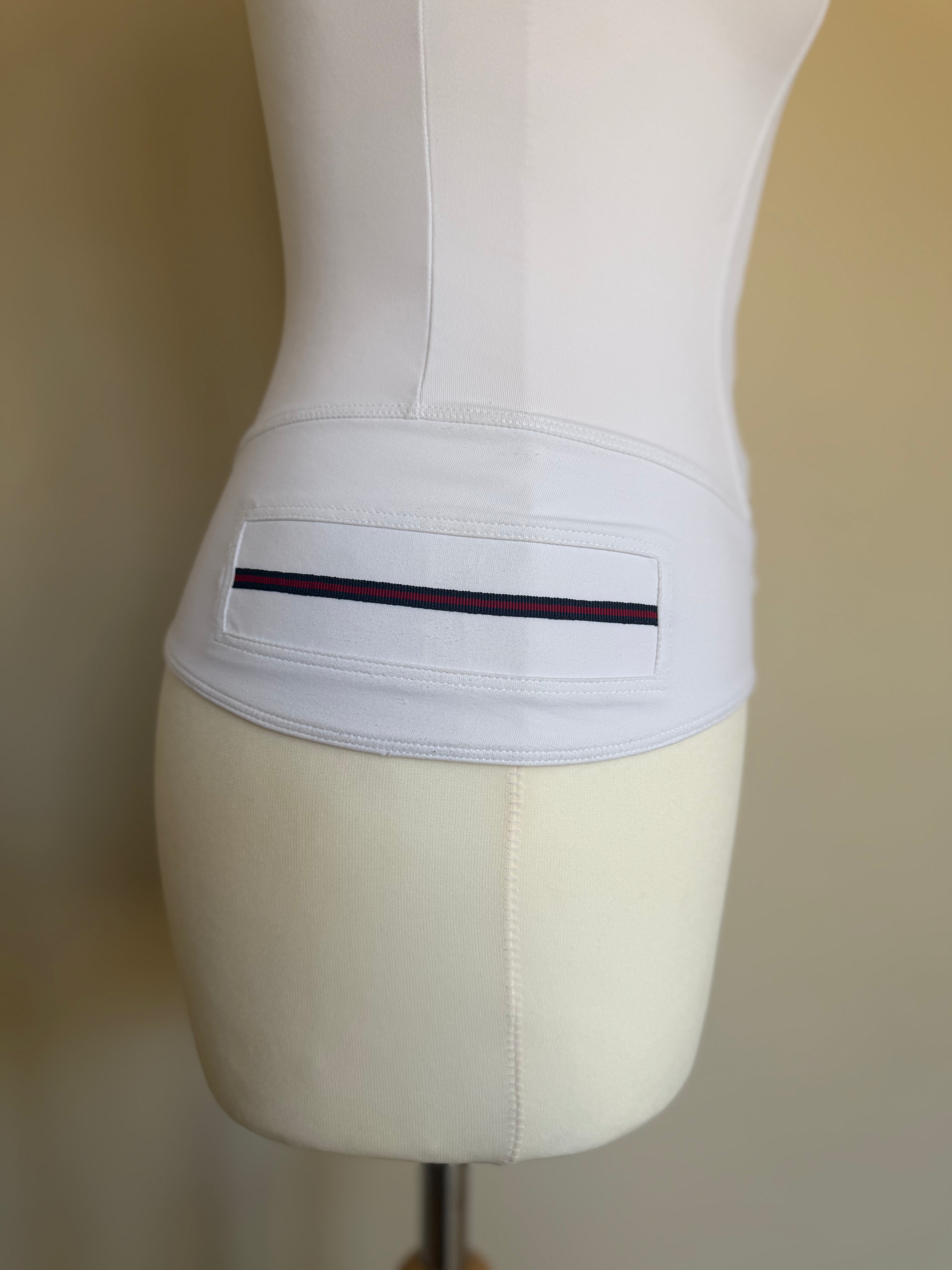 Gucci 2006 White Fitted Track Top with Interlocking G Hardware - XS