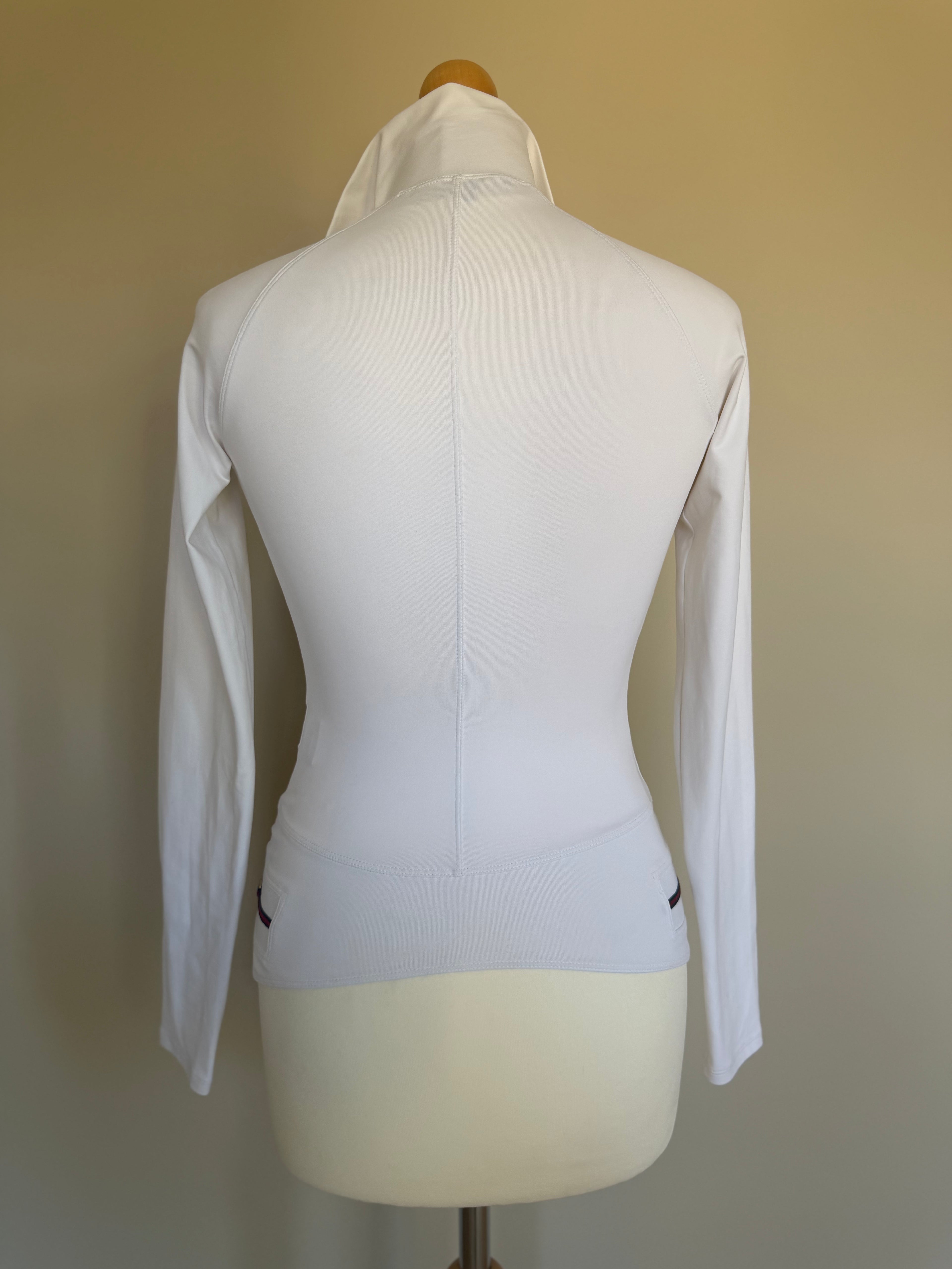 Gucci 2006 White Fitted Track Top with Interlocking G Hardware - XS