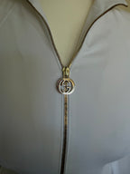 Gucci 2006 White Fitted Track Top with Interlocking G Hardware - XS