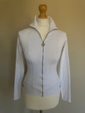 Gucci 2006 White Fitted Track Top with Interlocking G Hardware - XS