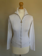 Gucci 2006 White Fitted Track Top with Interlocking G Hardware - XS